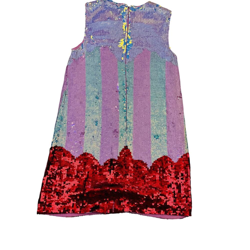 Top Shop Louise Gray Flash Face Sequin Mini Dress Vogue Women's Size 2 - Picture 4 of 11